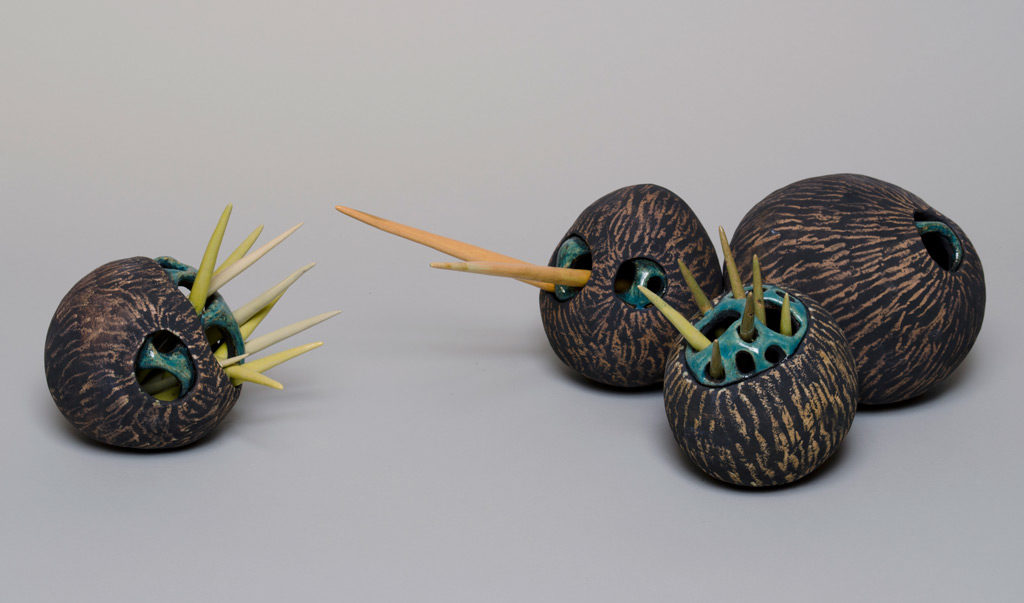 Jenni Ward ceramic sculpture | seed pod series