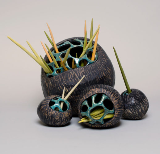 Jenni Ward ceramic sculpture | seed pod series