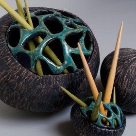 Jenni Ward ceramic sculpture | seed pod series