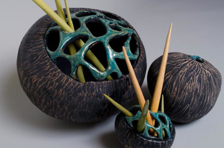 Jenni Ward ceramic sculpture | seed pod series