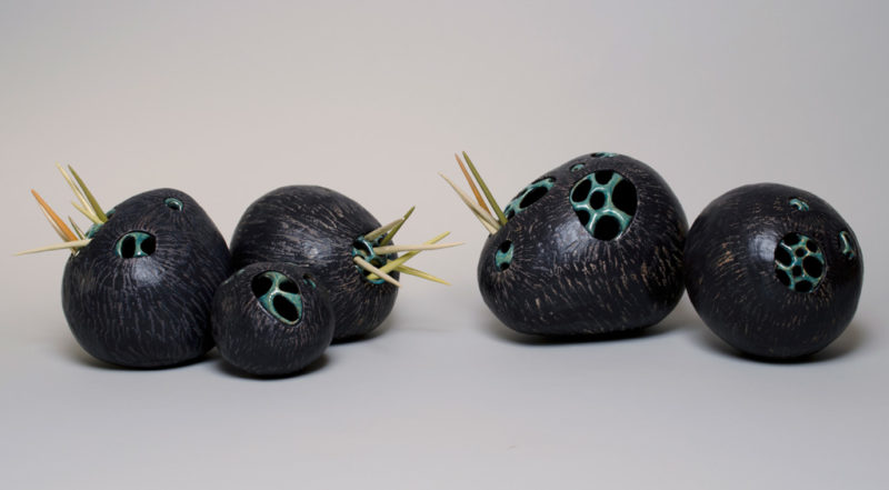 Jenni Ward ceramic sculpture | seed pod series