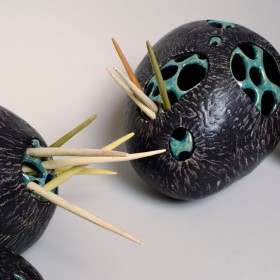 Jenni Ward ceramic sculpture | seed pod series