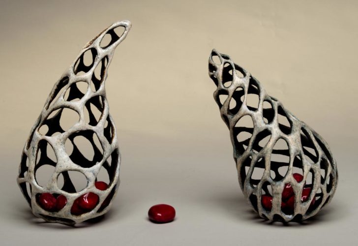 Jenni Ward ceramic sculpture | nest series