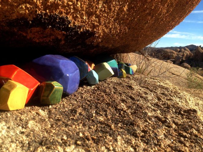 Jenni Ward ceramic sculpture | in the field | rock candy series