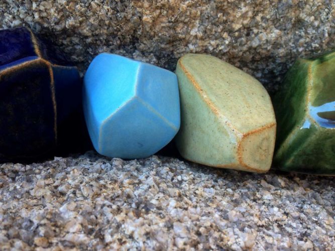 Jenni Ward ceramic sculpture | in the field | rock candy series