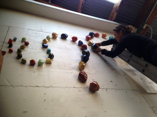 Jenni Ward ceramic sculpture | installations | rock candy river installation