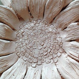 Jenni Ward ceramic sculpture | the dirt | sunflower installation