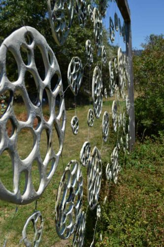 Jenni Ward ceramic sculpture | installations | bone series outdoor installation