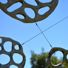Jenni Ward ceramic sculpture | installations | bone series outdoor installation