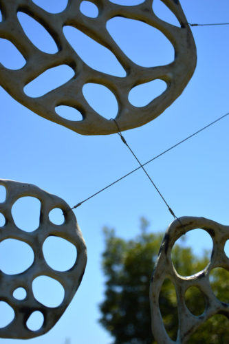 Jenni Ward ceramic sculpture | installations | bone series outdoor installation