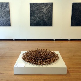 Jenni Ward ceramic sculpture | the dirt | The Hive has landed in Grand Rapids