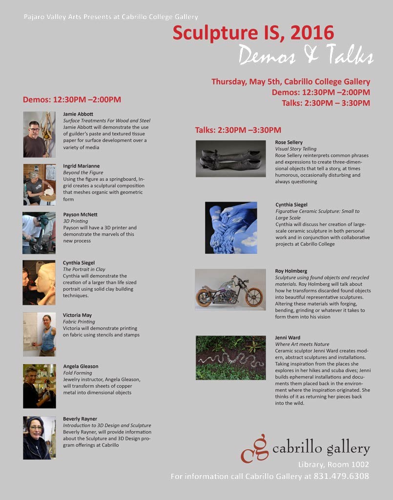 Line Up for Sculpture IS: Demos and Talks