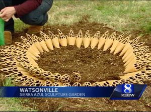 Sculpture IS: In the Garden Install Day | the dirt | Jenni Ward ceramic sculpture