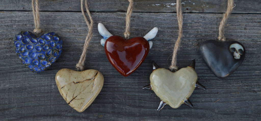 Art Hearts for Your Loves | the dirt | Jenni Ward ceramic sculpture