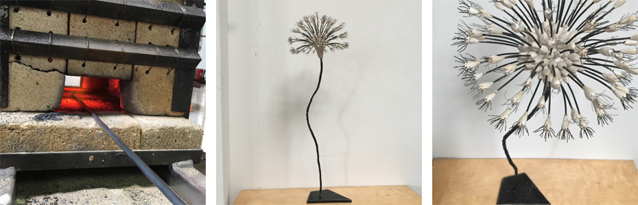 Finished Umbel Flower | the dirt | Jenni Ward ceramic sculpture 