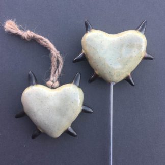 Sandy Colored Thorny Art Heart | shop | Earth Art Studio