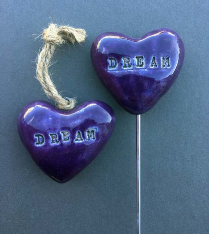 Deep Purple 'Dreams' Art Heart | shop | Earth Art Studio