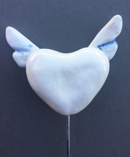 Winter White Winged Art Heart | shop | Earth Art Studio