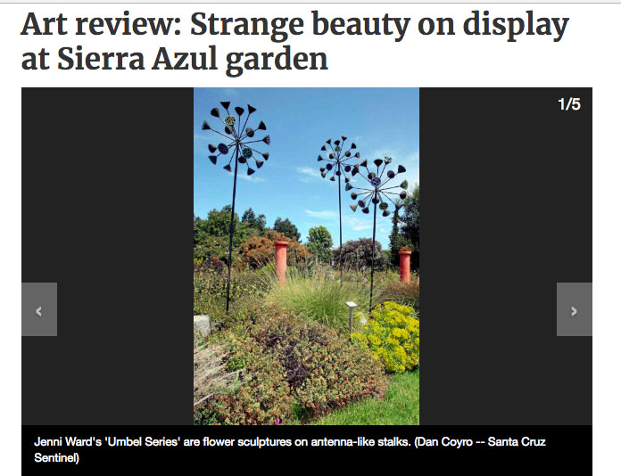 New Press in the Santa Cruz Sentinel! | the dirt | Jenni Ward ceramic sculpture