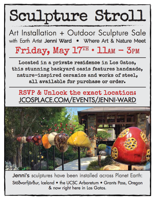 RSVP for the Sculpture Stroll! | events | Jenni Ward ceramic sculpture