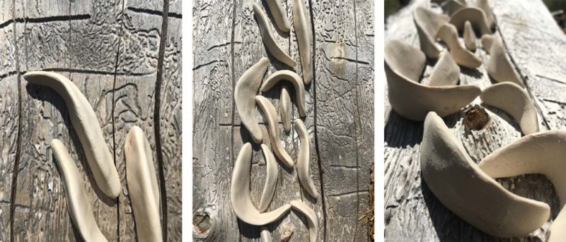 week six ephemeral art installations | the dirt | Jenni Ward ceramic sculpture