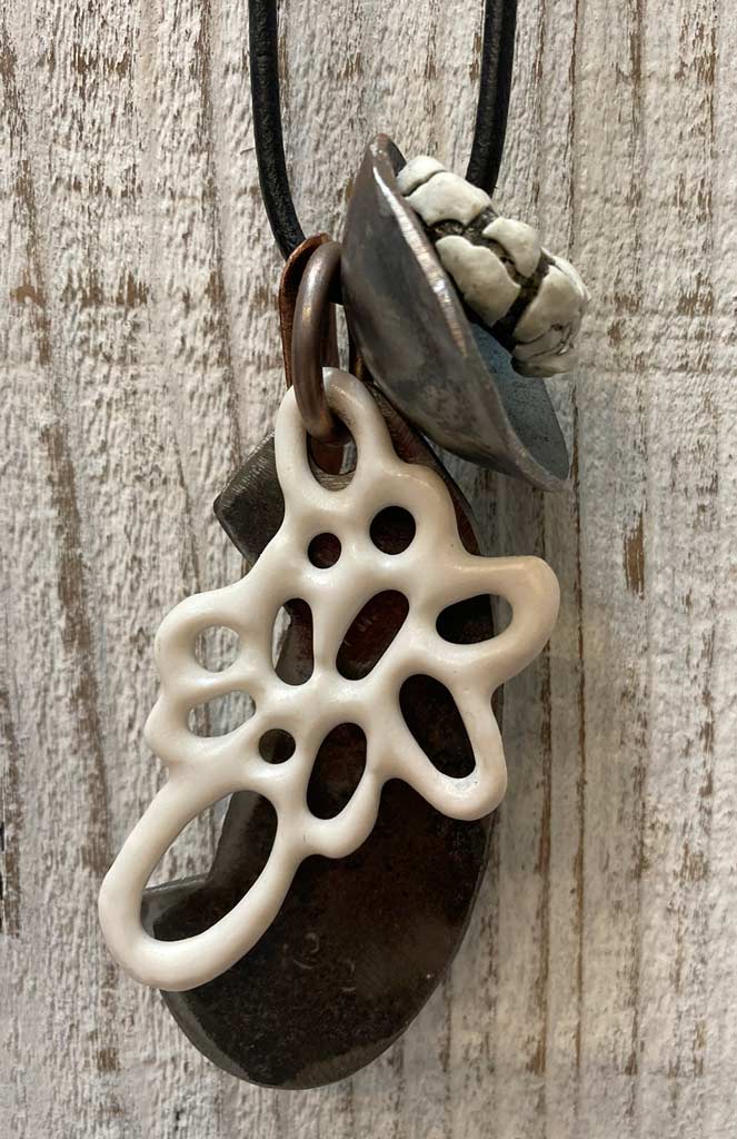 Trinket Necklace on Display | shop | Jenni Ward ceramic sculpture