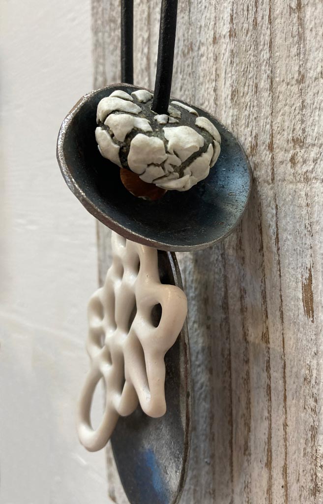 Trinket Necklace on Display | shop | Jenni Ward ceramic sculpture